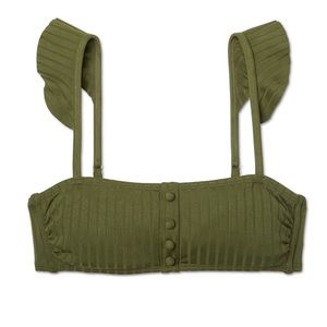 NWOT Xhilaration Ruffle Bralette Bikini Top L